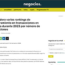 PwC lidera varios rankings de asesoramiento en transacciones en Espaa durante 2023 por nmero de operaciones